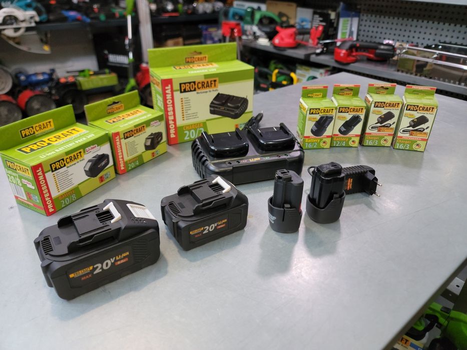 Аккумуляторы ProCraft Makita Акамулятори 12V 16V 20V 2.0Ah 4.0Ah 8.0Ah