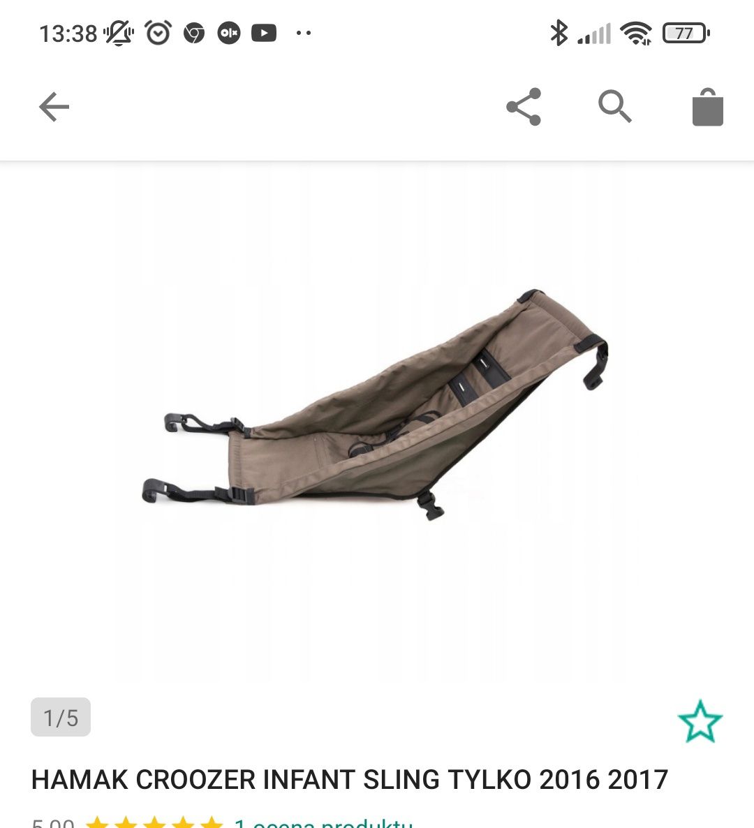 Hamak  niemowlęcy croozer