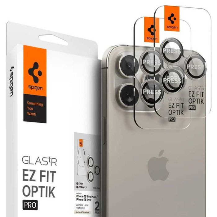 Spigen EZ Fit Optik для iPhone 16Pro/16ProMax/17Pro/17ProMax Titanium