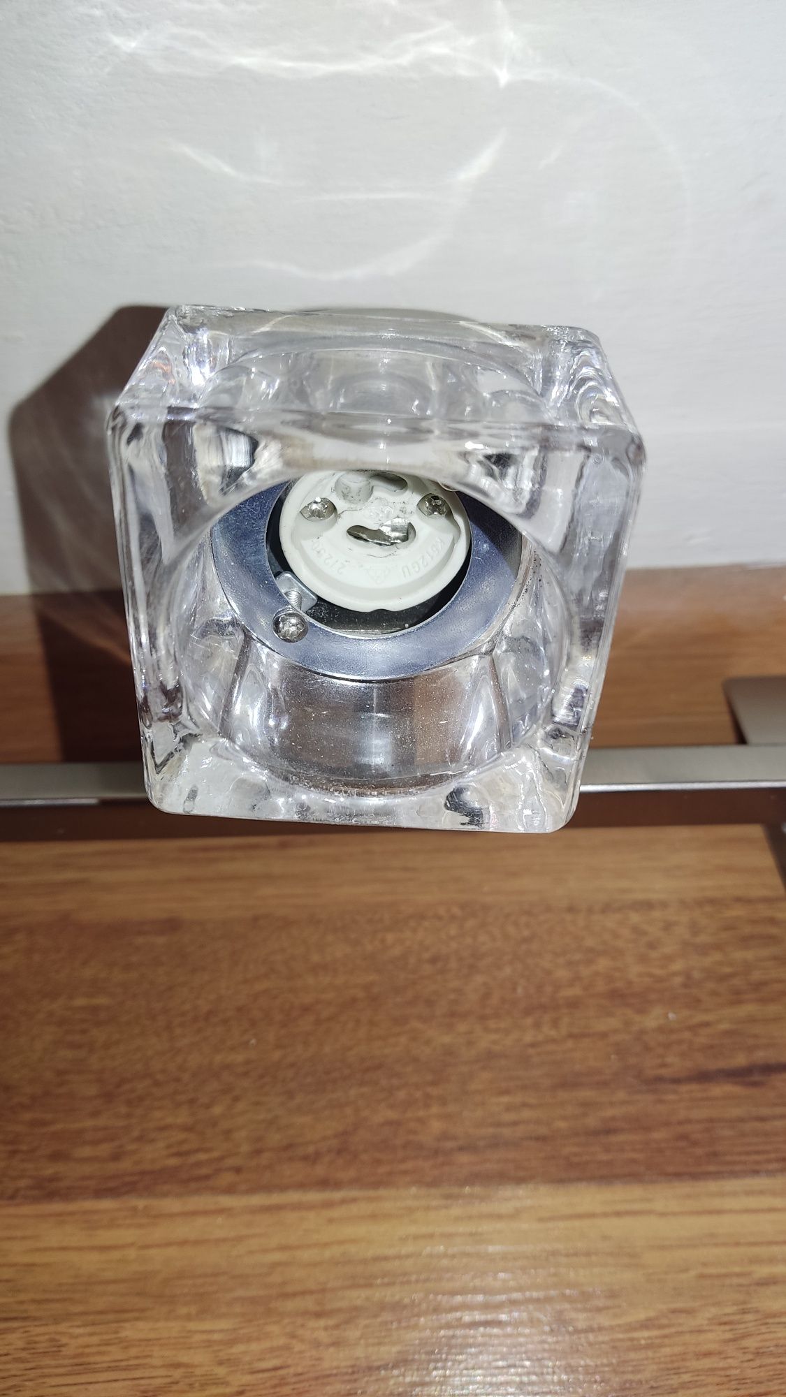 Lampa karnisz szkło kostka lodu