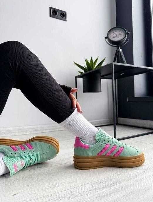 Женские кроссовки Adidas Gazelle Bold Pulse Mint Pink 36-40 адидас ТОП