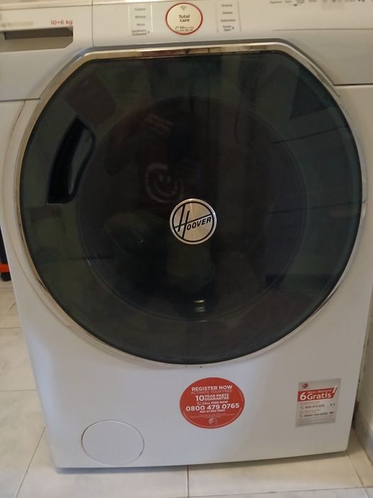 Máquina de lavar roupa e secar Hoover 10/6 quilos