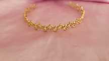 Bracelete Dourada de Aço Inoxidável