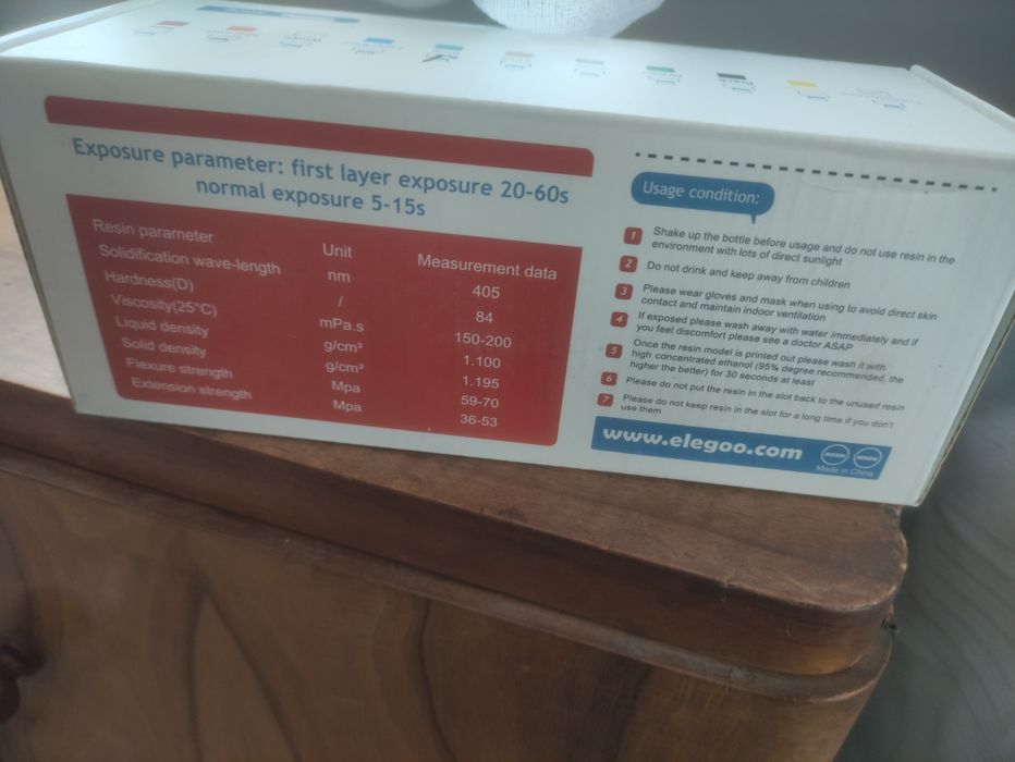 Żywica do drukarki 3D druk 3d elegoo niebieska 500g