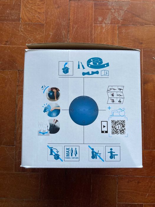 Bola Ginástica Yoga e Pilates Tamanho 3 - 75 cm Azul Domyos Decathlon