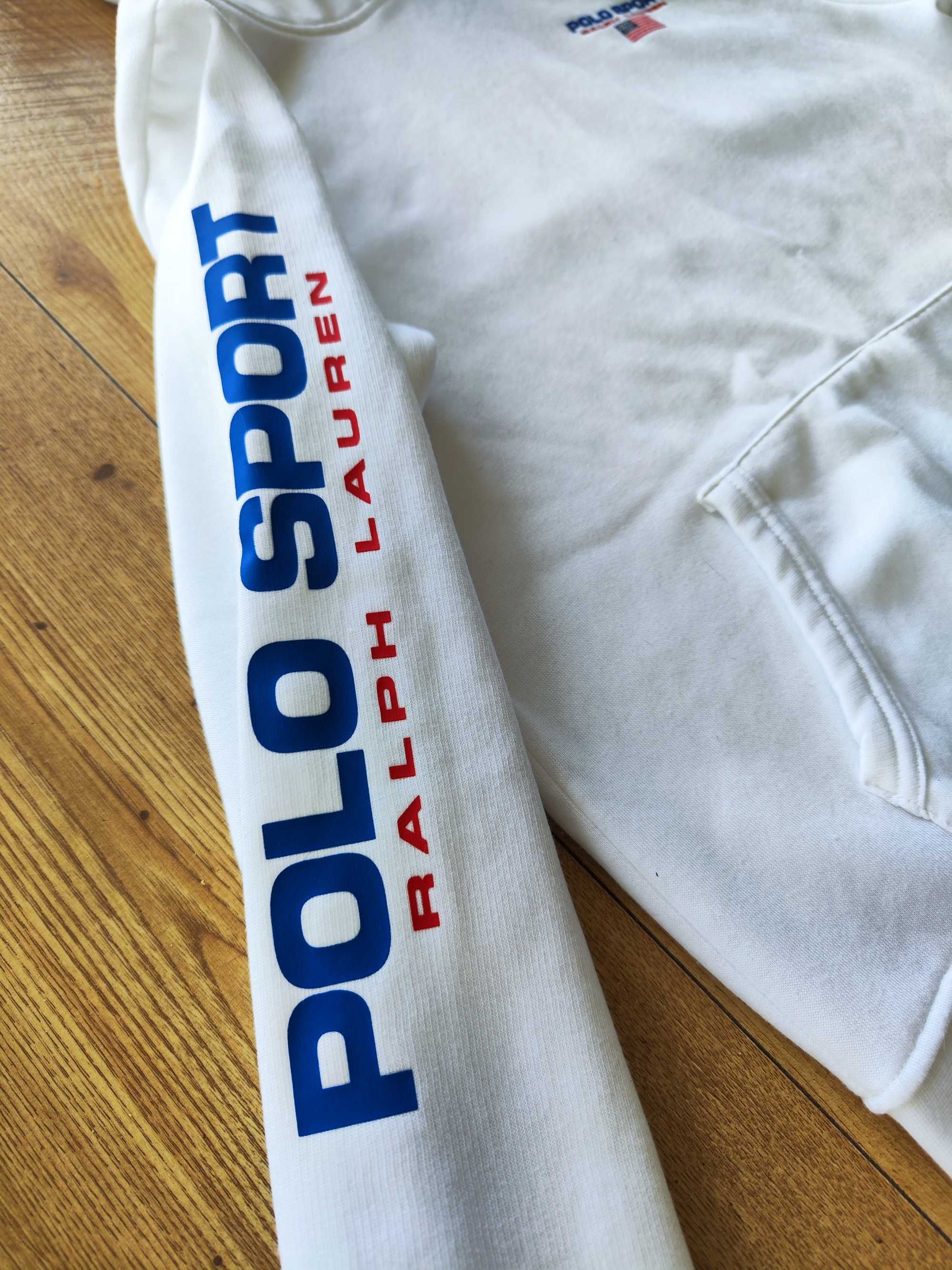Bluza z kapturem Polo Sport Ralph Lauren juniorska damska biała unisex