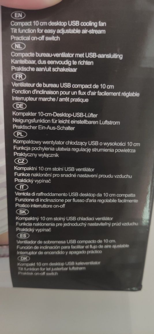 Wiatraczek chłodzący USB