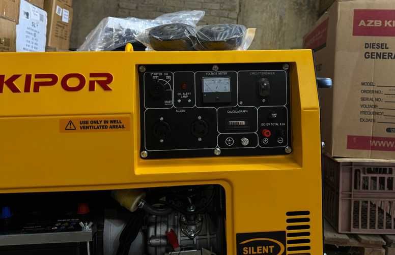 генератор дизельний закритого типу кipor 7000 стартер тихий потужний