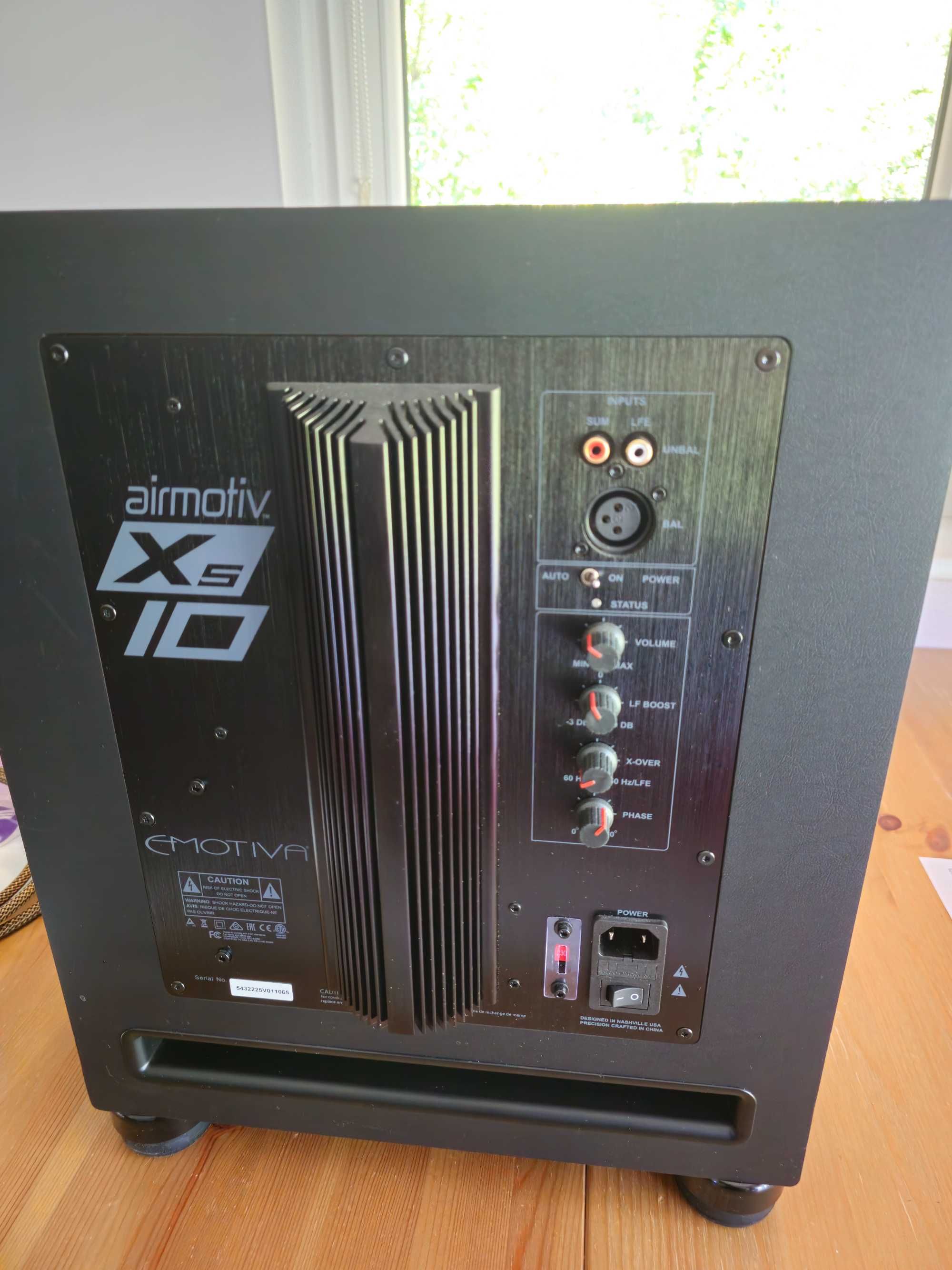Subwoofer Emotiva Airmotiv XS10 na gwarancji+kabel DH Labs Silver 2,5m