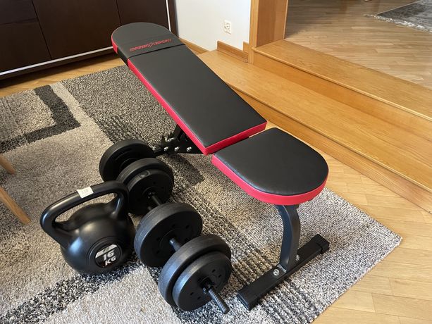 ŁAWKA TRENINGOWA Marbo Sport # KETTLE # HANTLE - Zestaw treningowy
