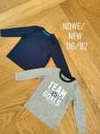 Zestaw 2szt- nowa bluzka z długim rękawem 86/92 bluzki bawełna