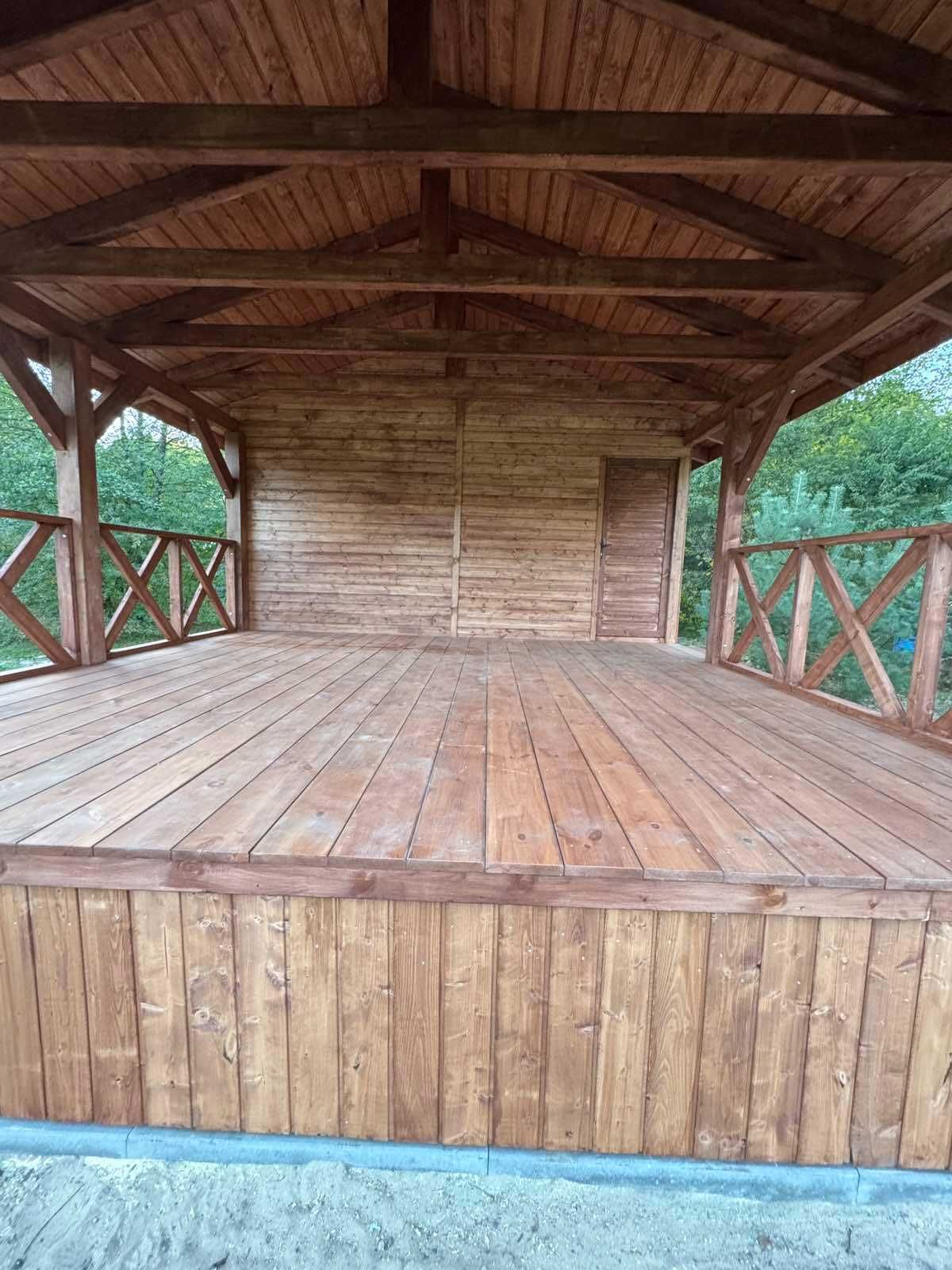 scena drewniana altana wiaty zadaszenia producent