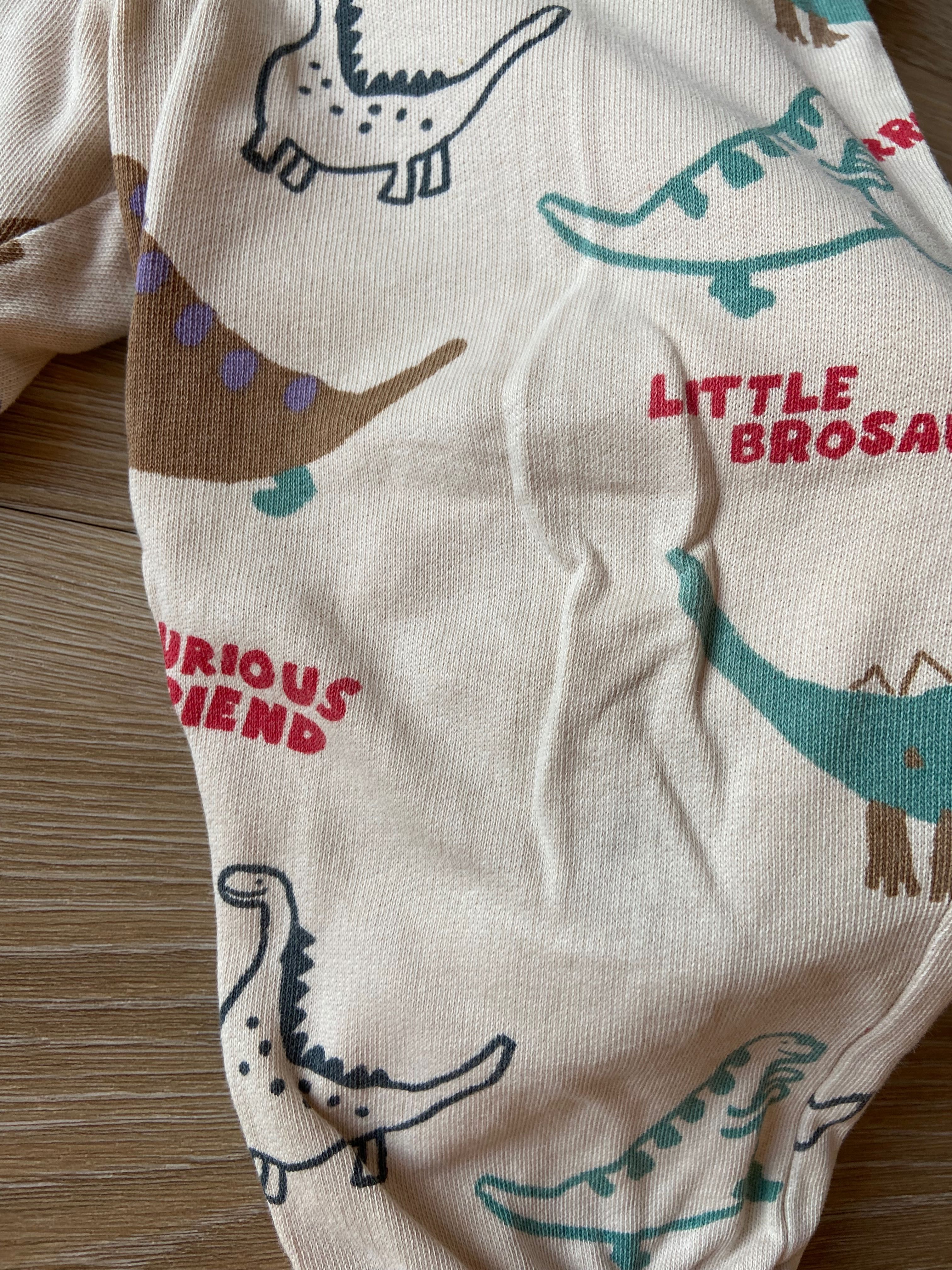 Komplet chłopięcy H&M dinozaury 92 bluza spodnie jogger