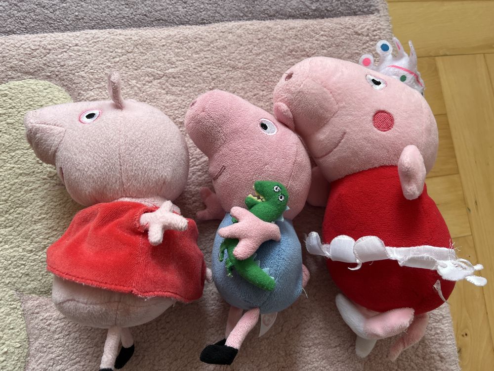 Peppa pig 5 szt maskotki gra puzzle zestaw