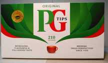 Дуже крепкий анлійський чорний чай PG Tips Original 210 пак., 609g