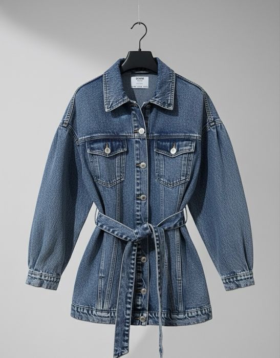 Casaco comprido ganga Bershka