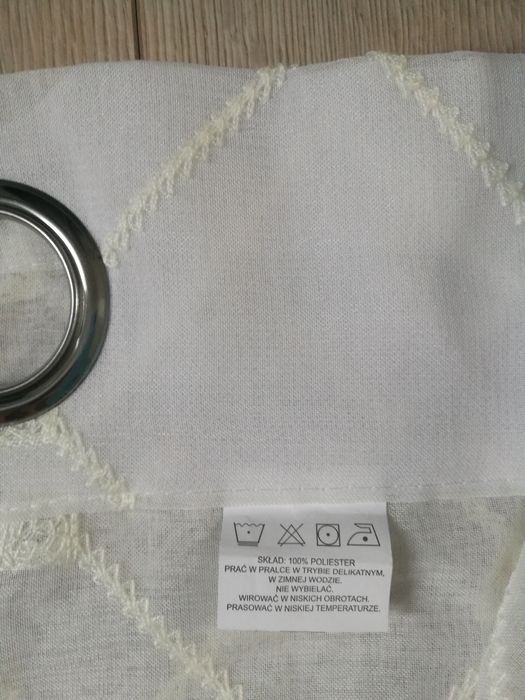 Nowa firanka na przelotkach 140x250 w haftowany wzór