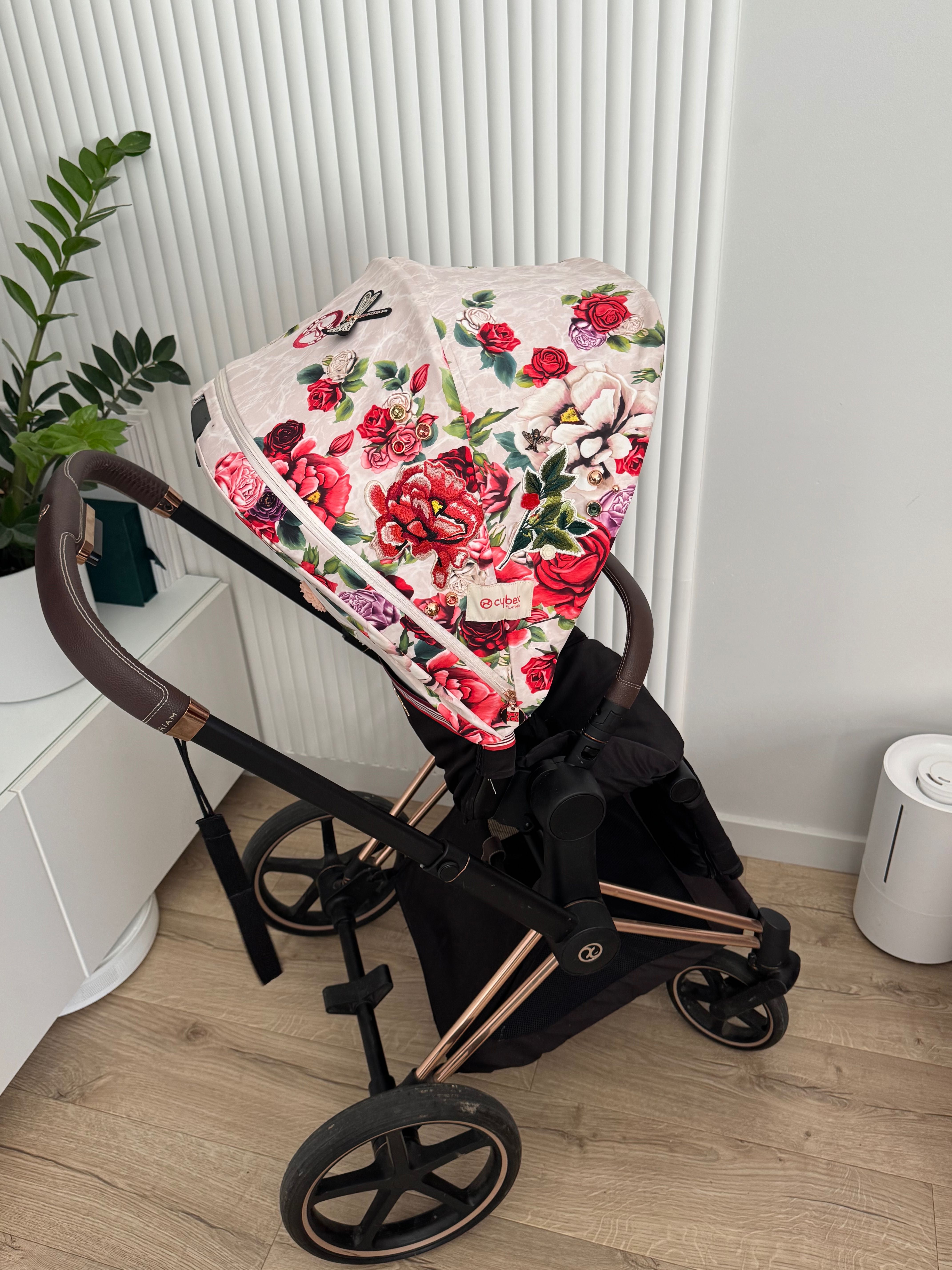 DUŻY ZESTAW Cybex Priam 2.0 Spring Blossom 4w1