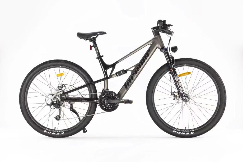 Rower Elektryczny górski miejski MTB koła 27,5 cala Forever bagażnik
