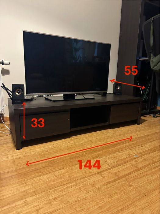 Ciemnobrazowa Komoda RTV