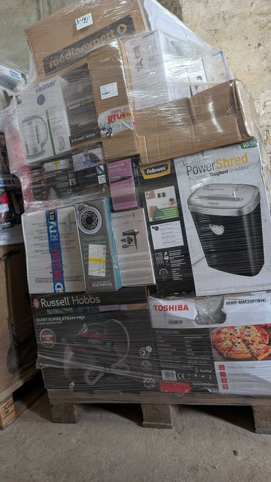 Товар на палеті Бокс amazon з технікою та електронікою на вагу, 203кг