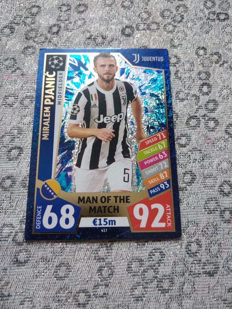 Karta match attax 2017 Juventus 2018 Pjanic man of the match Topps