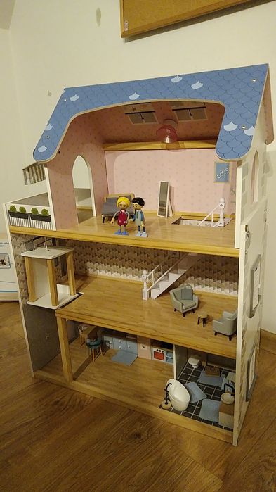 Drewniany domek dla lalek Playtive 80 cm stan bdb
