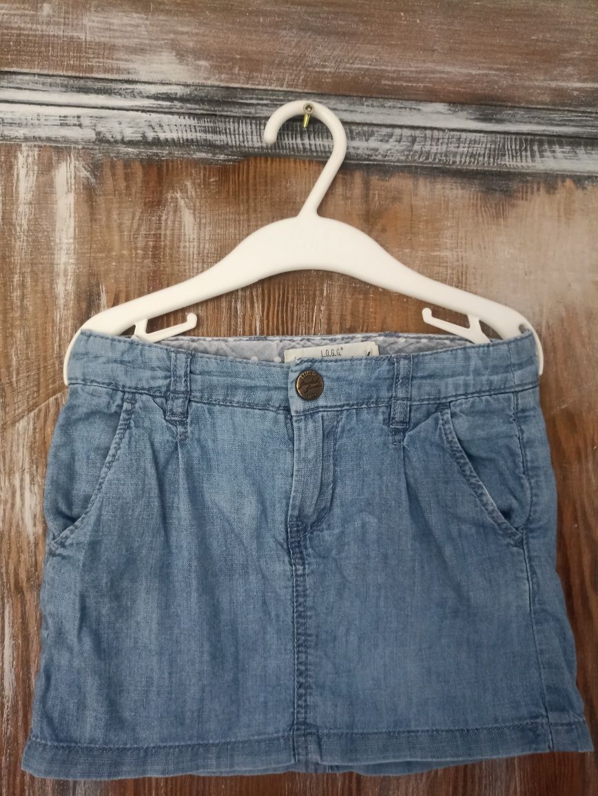 H&M jeansowa spódnica mini rozmiar 110