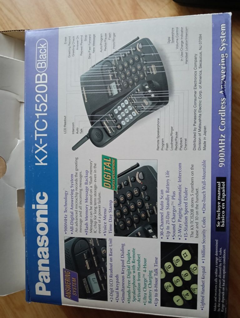 Telefon z przenośną słuchawką Panasonic KX-TC1520B