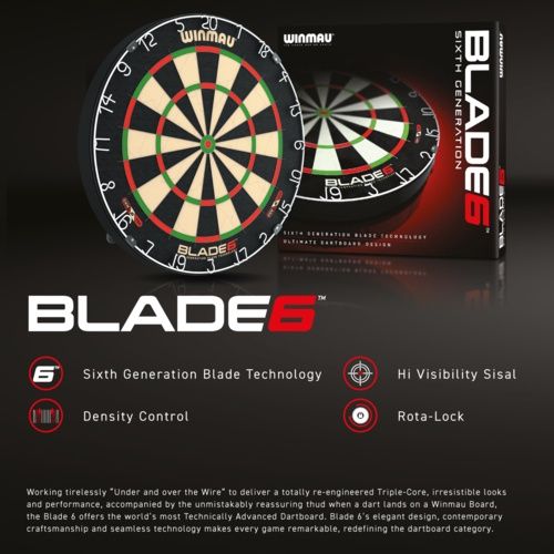 Winmau Blade 6 + Opona ochronna - profesjonalna tarcza do darta - nowa