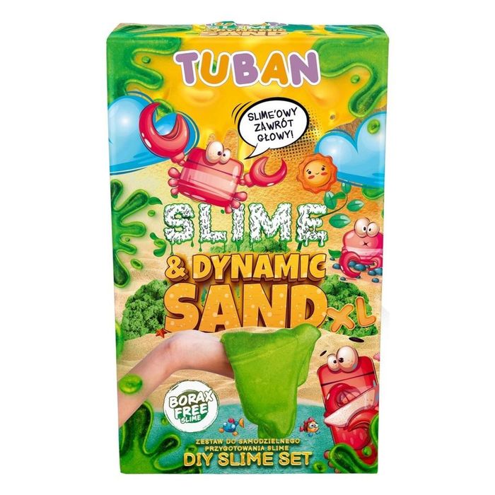 Zestaw DIY Slime&Dynamic Sand XL TUBAN Tuban pudełko,165x268 mm