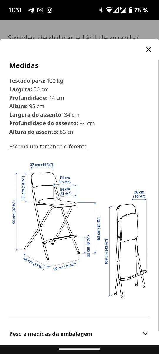 Cadeira IKEA FRANKLIN branco