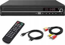 Odtwarzacz DVD HDMI USB 1080P AV do TV czarny