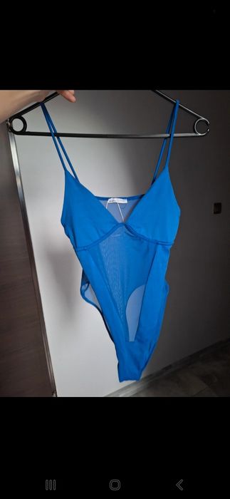 Piekne niebieskie body siateczkowe