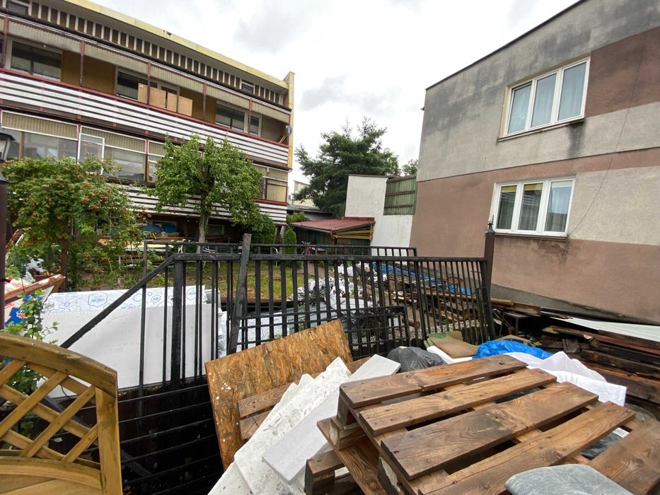 Duża ciężka solidna brama profil pełny z 2 przęsłami