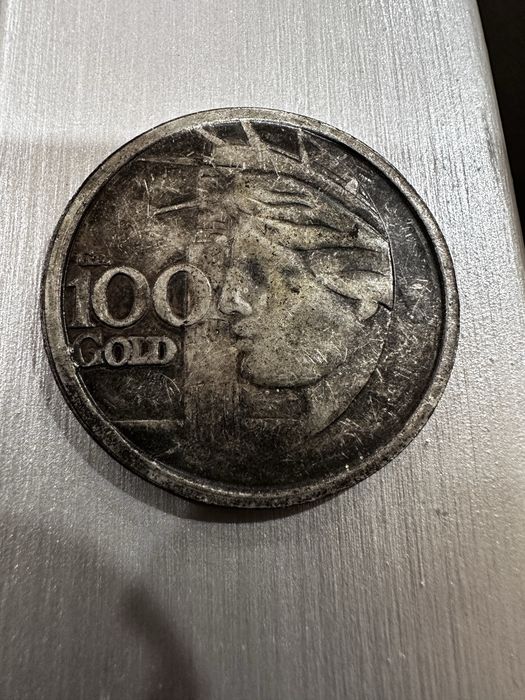 Монета памʼятна Апполон 12 - 1969 рік 100 gold