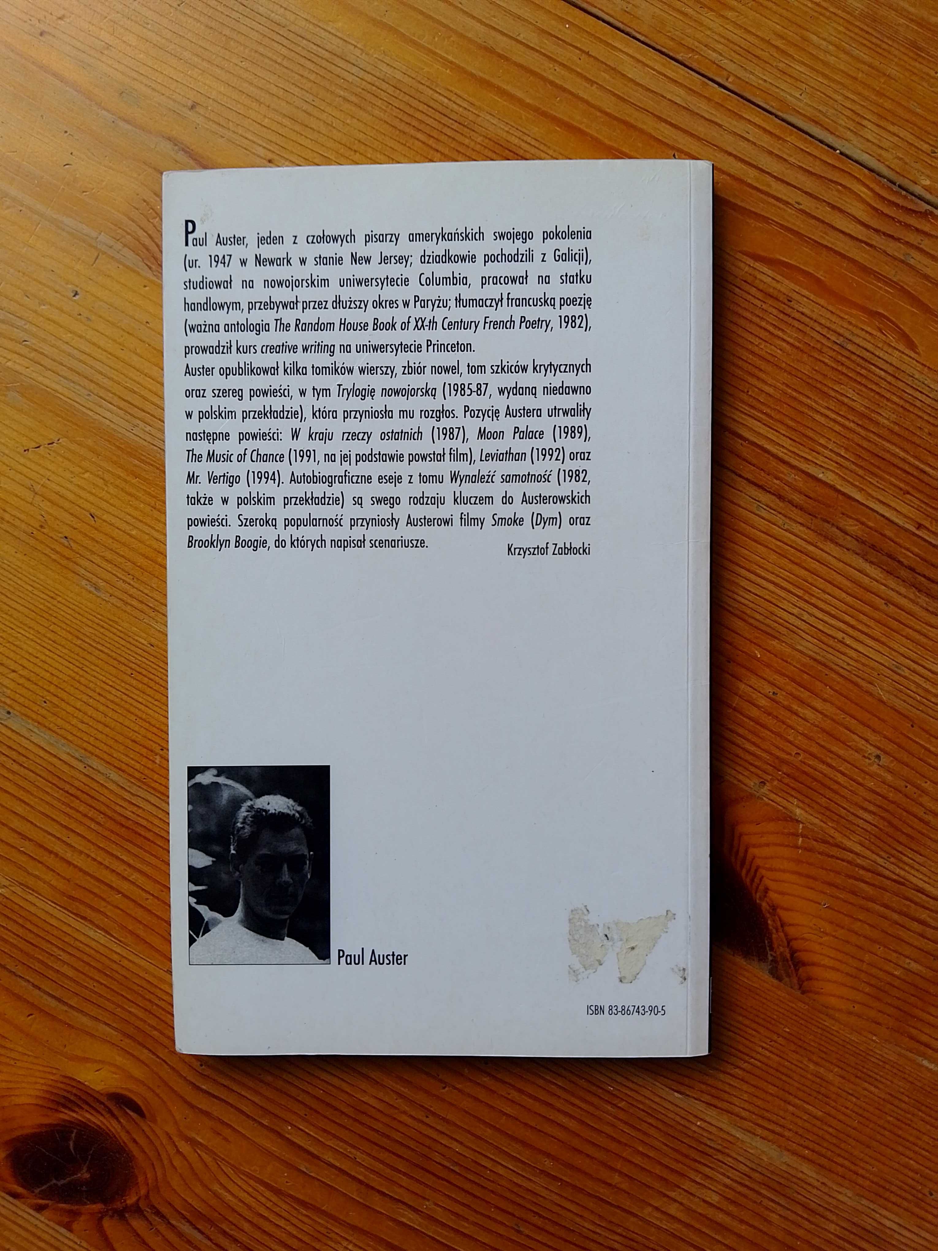 W kraju rzeczy ostatnich, Paul Auster