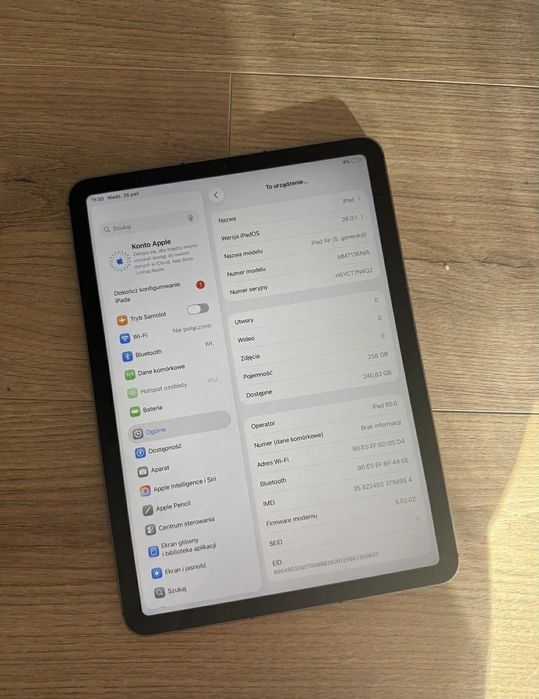 iPad Air 5 gen. 256GB Wi-Fi + Cellular