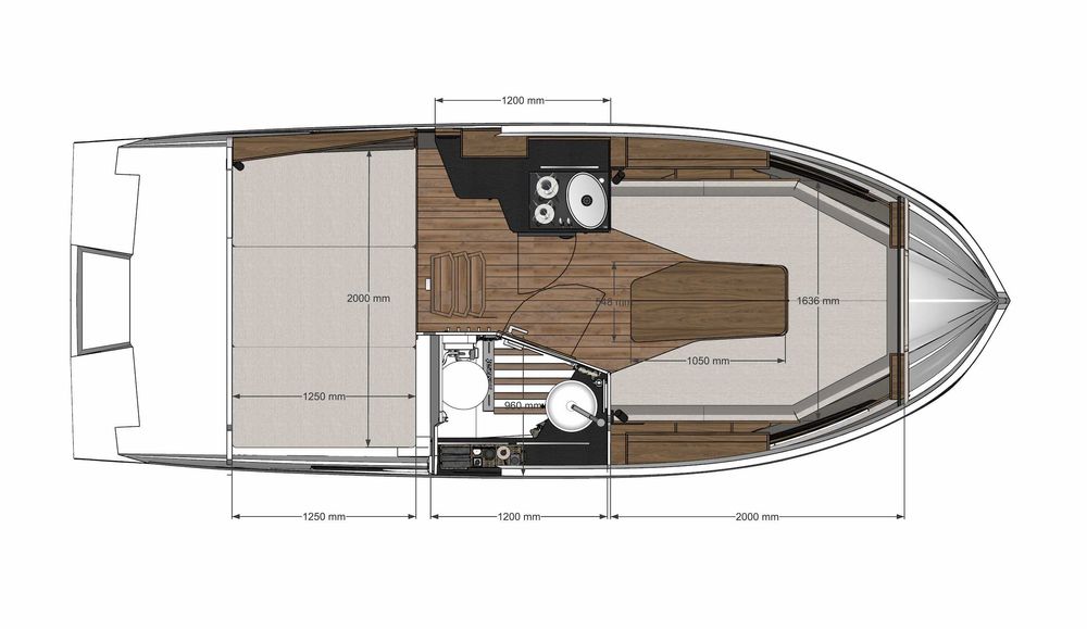 Motorówka Sanat 22 + 115 KM czarter wynajem łodzi jachtu patent Mazury