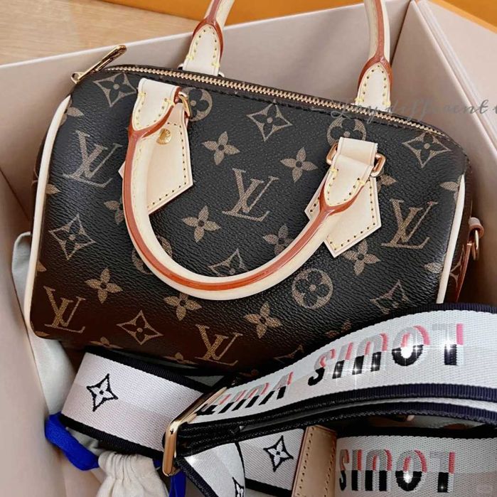 LV speedy20 - LV Speedy 20 Bandoulière Monogram - Nowe Torba z Paskiem