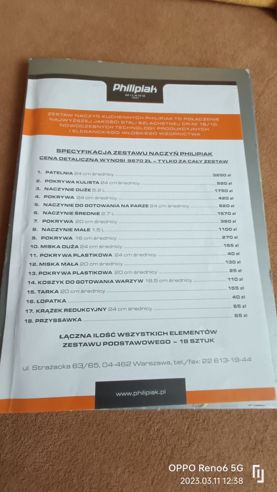 Sprzedam komplet garnków firmy Philipiak