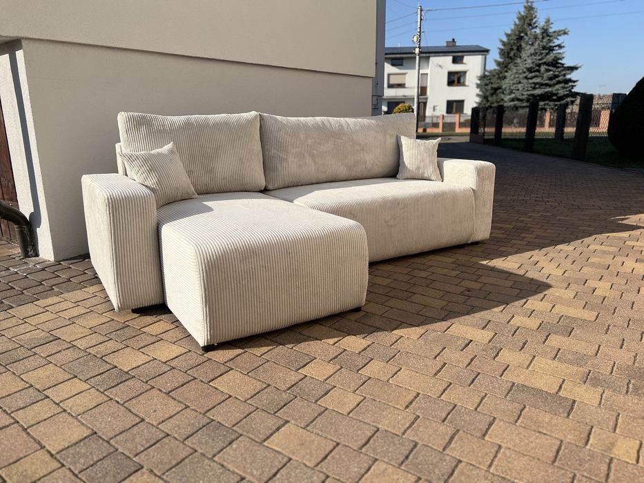 NOWY narożnik FABI z funkcją spania, sofa i kanapa