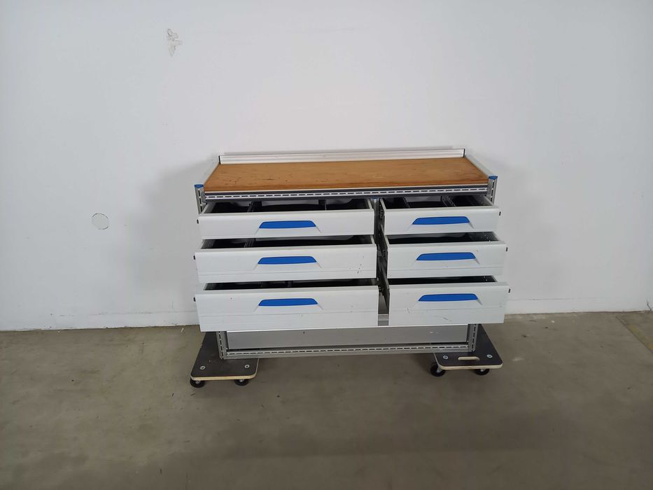 Regały do busa szafki półki zabudowa serwisowa warsztat ZESTAW SORTIMO