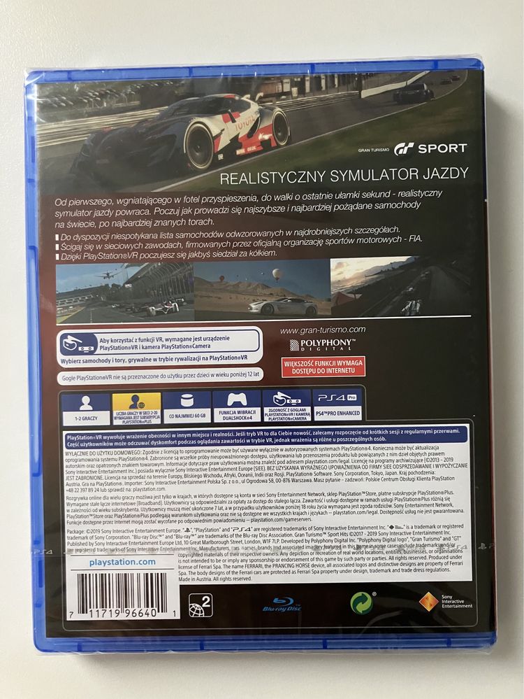 Gran Turismo Sport PS4 - nowa, folia