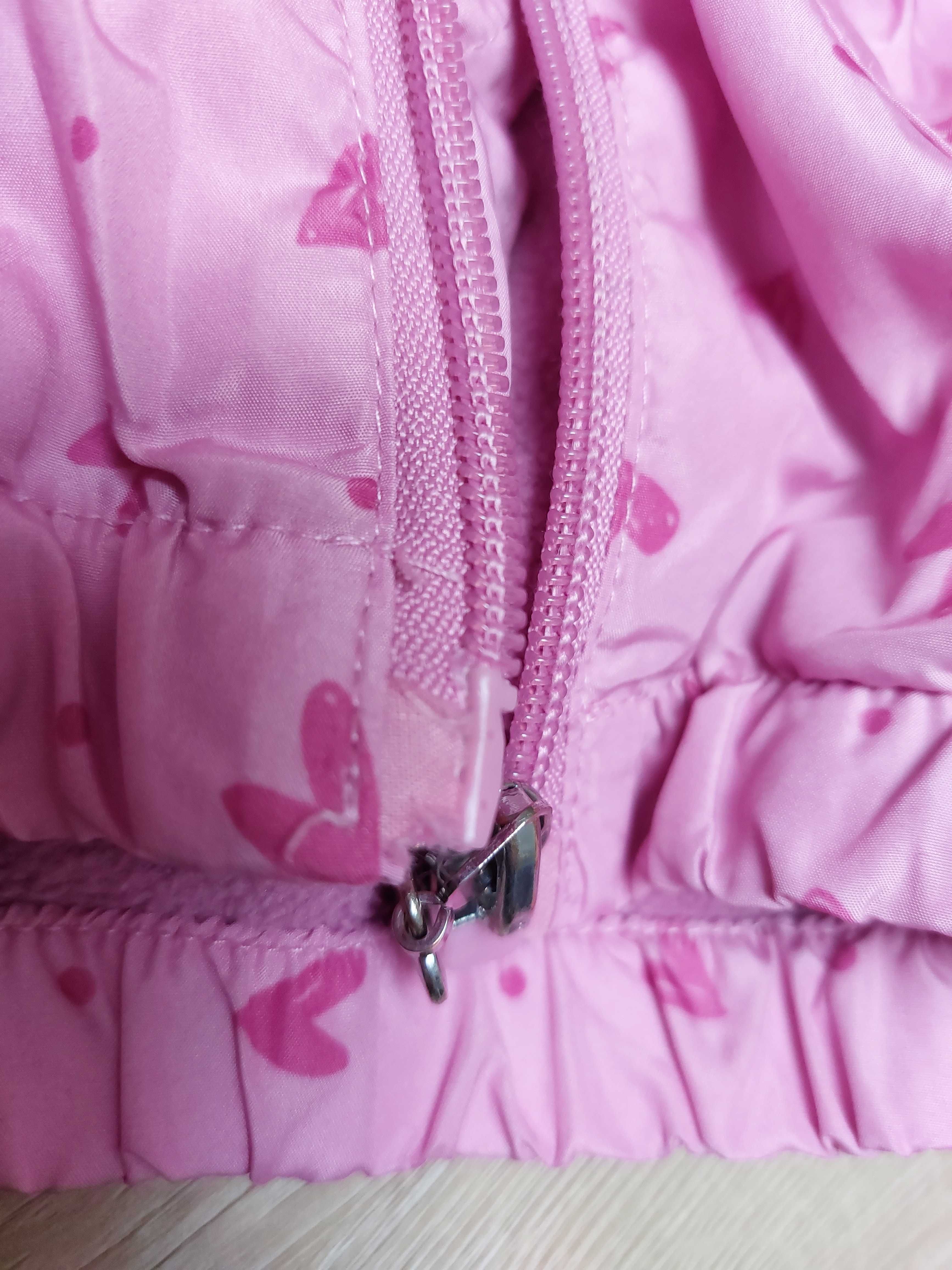 Różowa kurtka dla dziewczynki rozmiar 104 Smyk