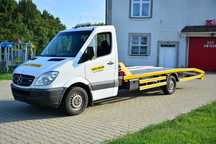 Mercedes Sprinter zabudowa laweta najazd stalowo aluminiowy MOTO-LUK