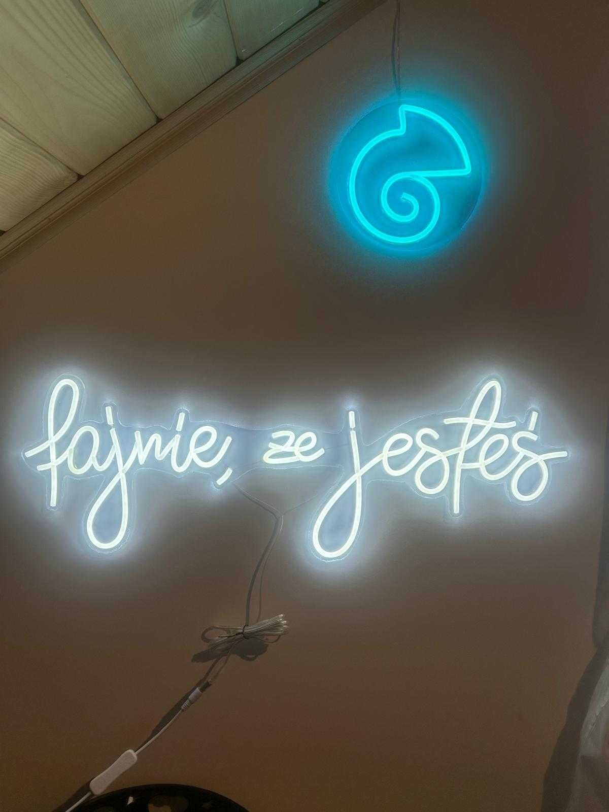 Napis Fajnie że jesteś Neon Led dekoracja