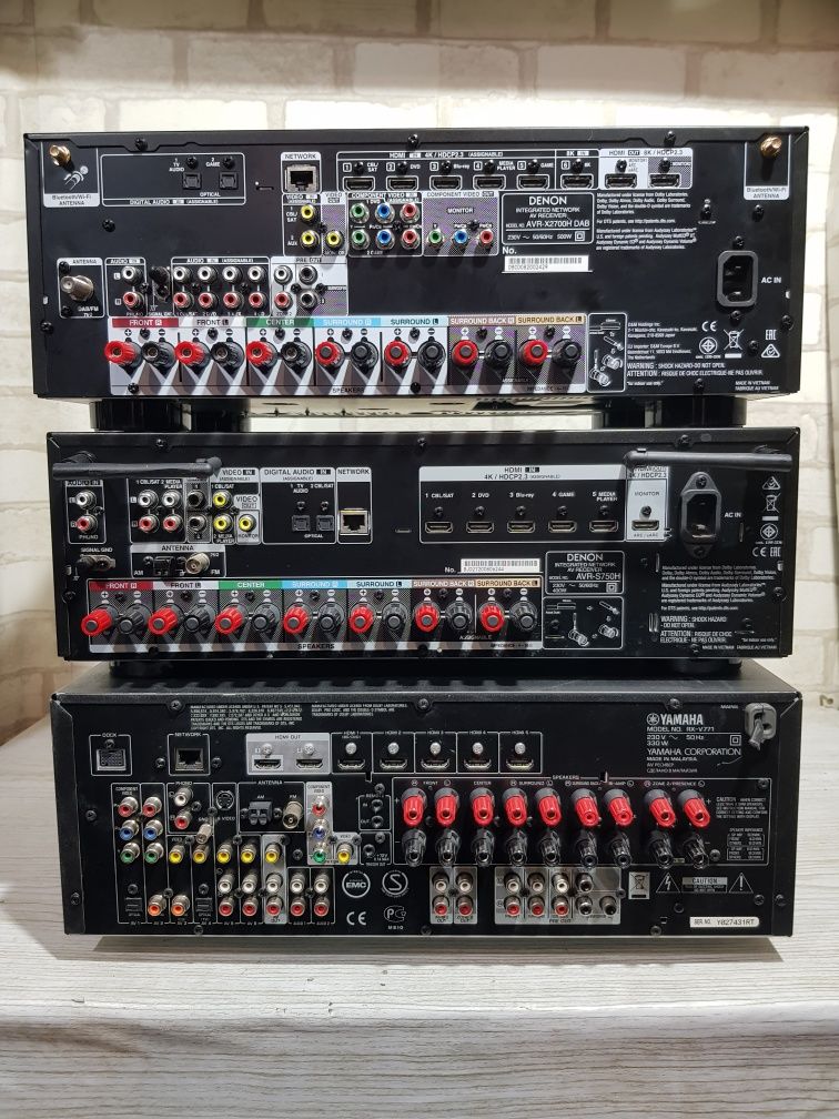 Ресивери DENON AVR S750H/AVR X2700, YAMAHA RX-V771A, б/у з Німеччини
