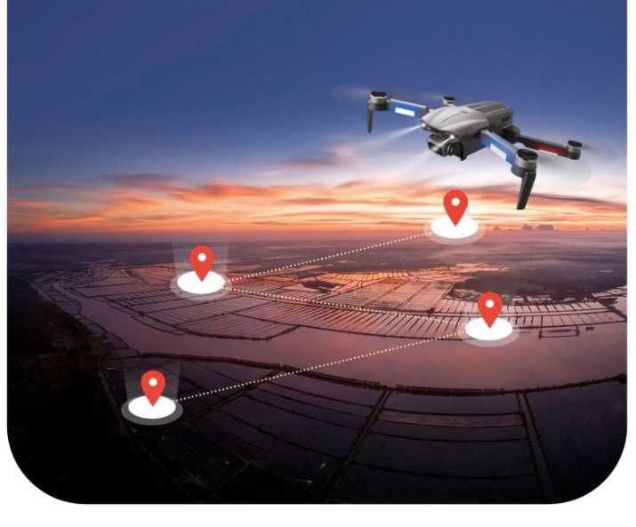 Dron F9 PRO 2-kamery czujniki GPS zasięg 3000m 30min lotu powrót