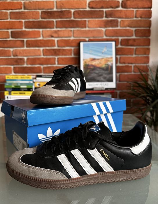 Buty Adidas Samba Vegan black czarne 38 original skóra zamsz